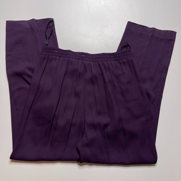 Ladies Purple Rayon 2pc Outfit Set Tank Top Pants - Picture 12 of 12